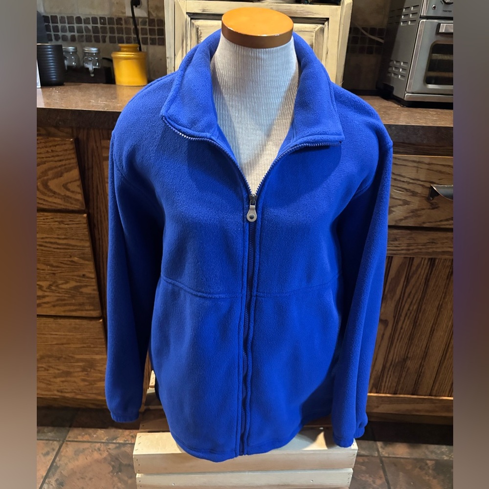 Lands' End Women's Royal Blue Fleece Jacket